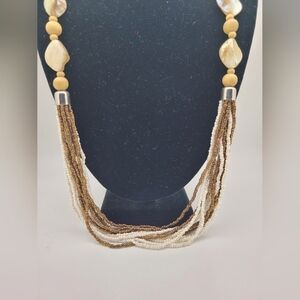 Vintage 12 Strand Necklace 1960’s Costume Jewelry Retro Chunky